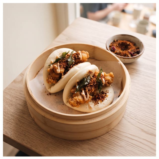 Gun Powder Chicken Bao.